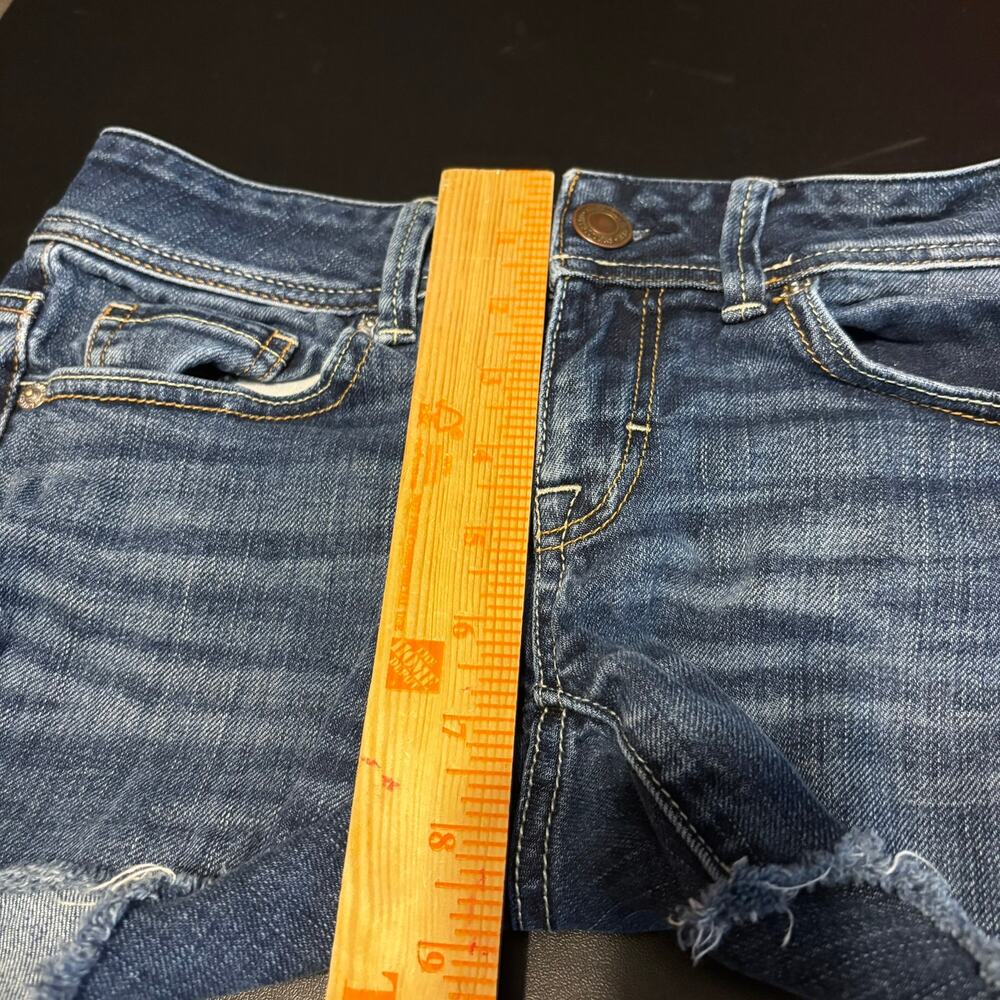 American Eagle Original Boot Stretch Denim Cutoff Shorts Womens Size 0 - Picture 3 of 7